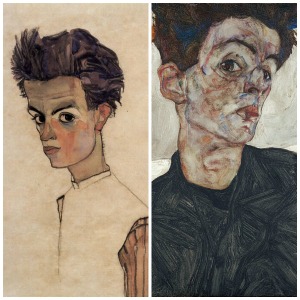 Egon Schiele; left: 