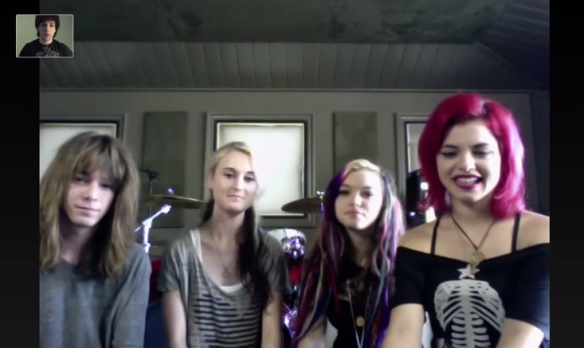 Me interviewing Cherri Bomb (now Hey Violet) from Amsterdam, Netherlands